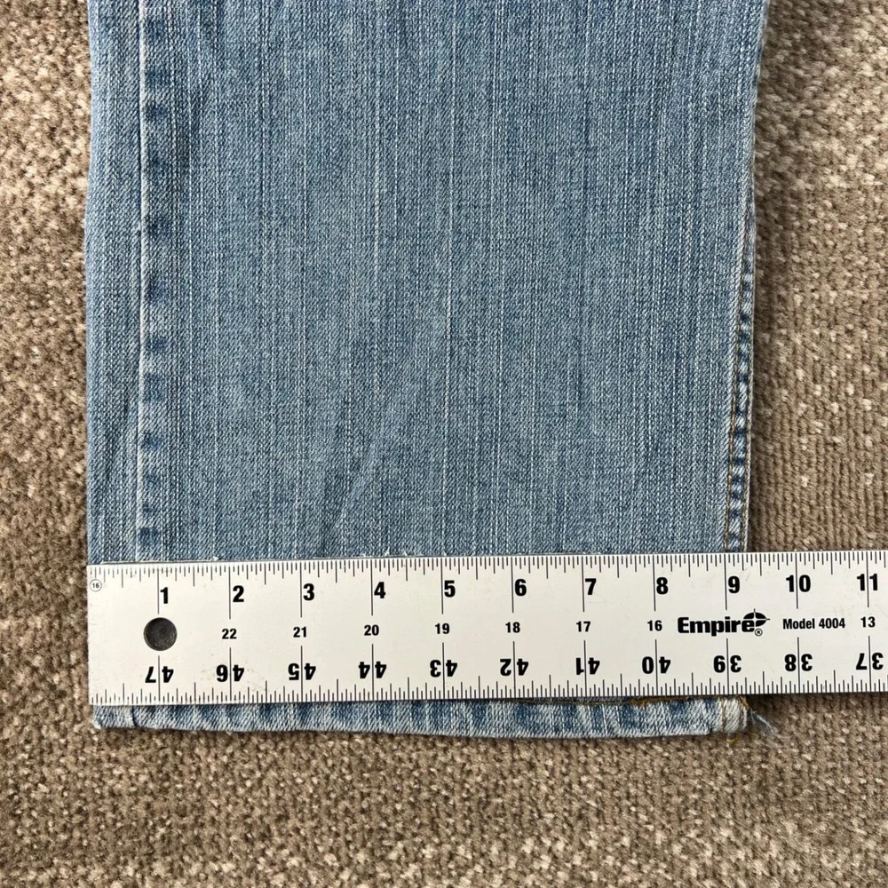 Levis 569 Loose Straight Leg Jeans Mens 34x34 Light Wash Blue Denim Whiskering